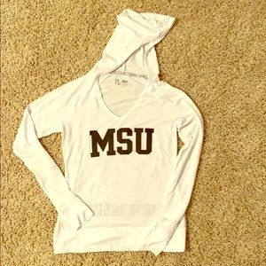 Women’s Michigan State Under Armour hooded T-shirt